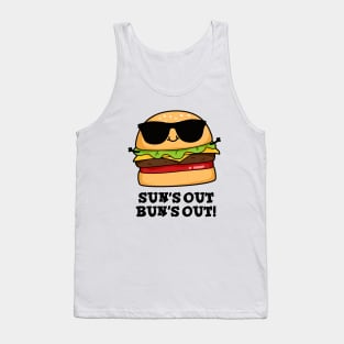 Sun's Out Bun's Out Funny Summer Burger Pun Tank Top